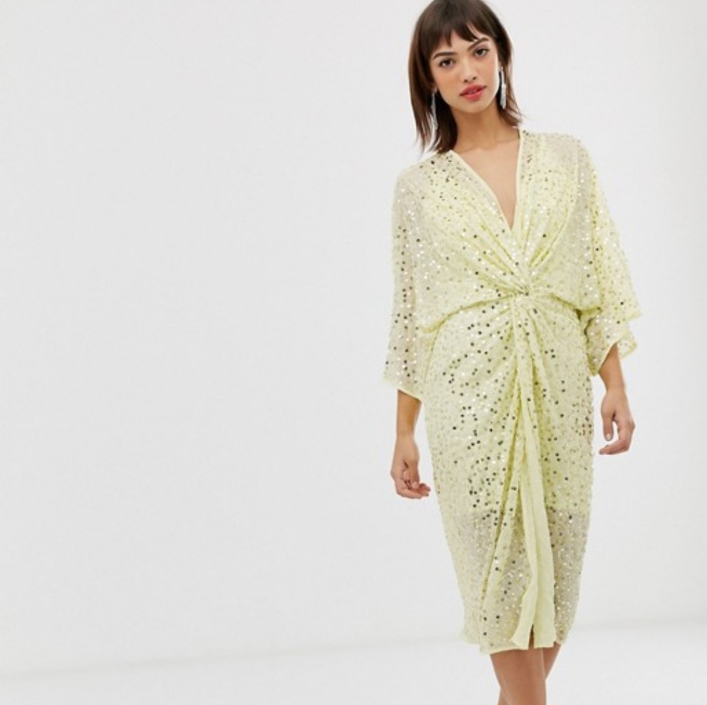 Asoc scatter sequined  Midi komono Dress - Picture 5 of 9